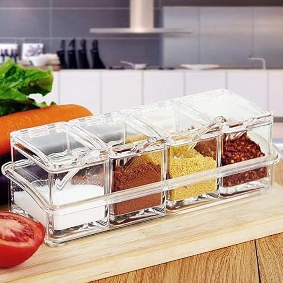 Crystal Acrylic Box With Spoons