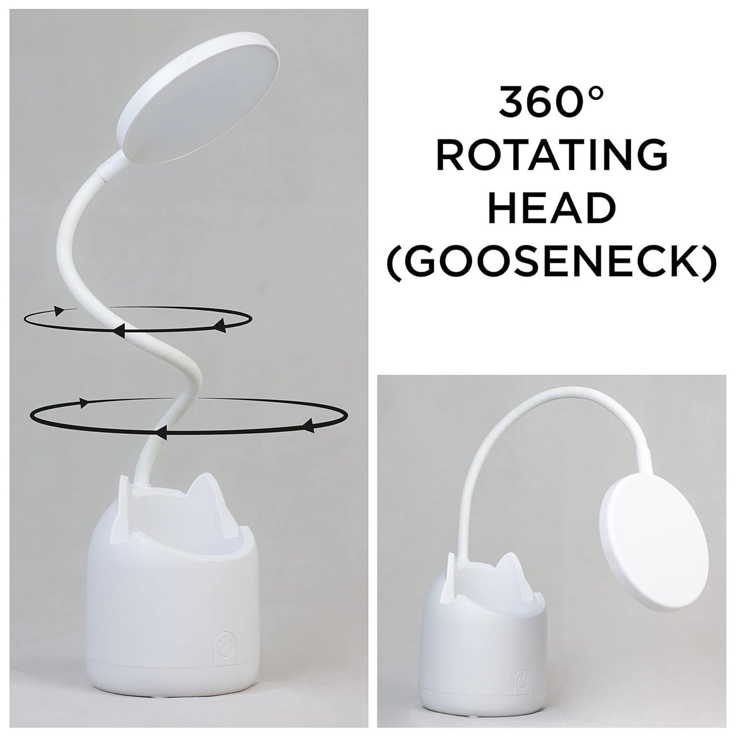 Study Table With Pen Holder - LED Lamp