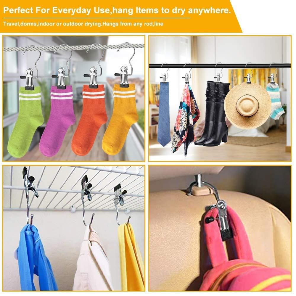 Laundry Hook Hanging Hold Clips (Pack of 10)