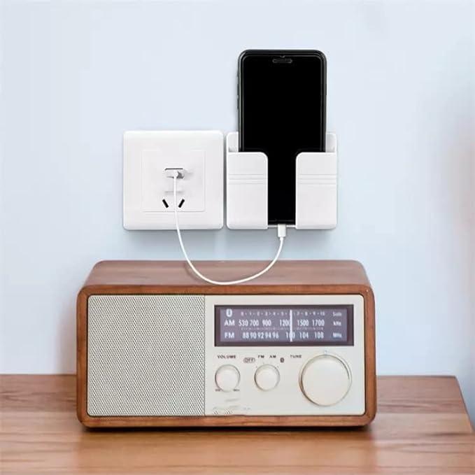 Wall Mounted Mobile Holder with Adhesive Strips – Pack of 4
