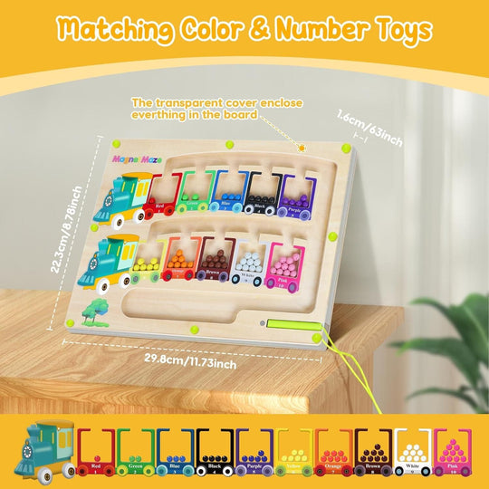 Magnetic Color & Number Maze Montessori