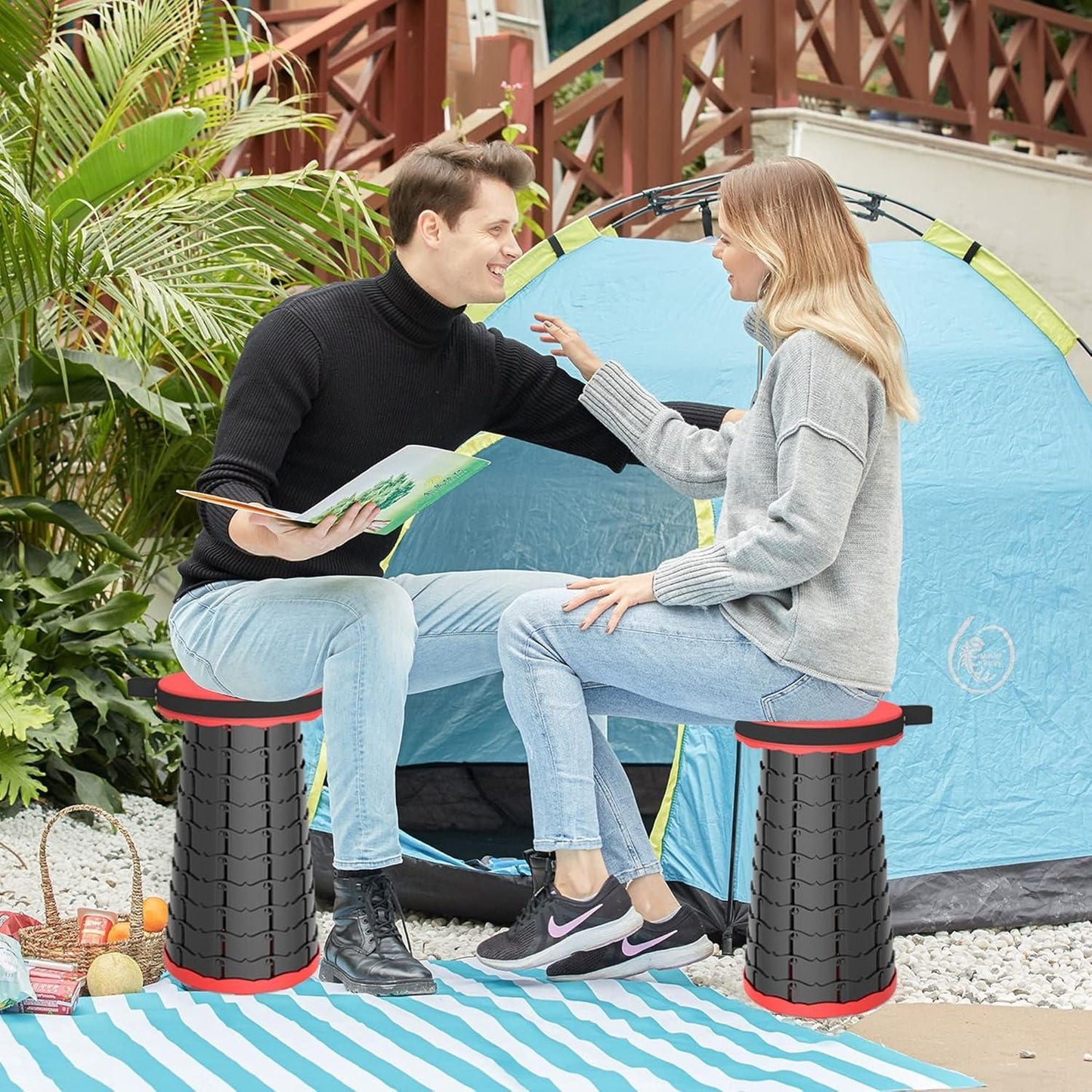 Lightweight Folding Stool (Pack of 2)