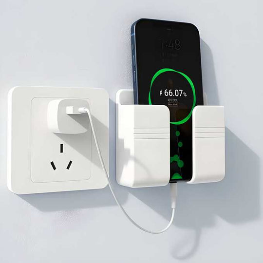 Wall Mounted Mobile Holder with Adhesive Strips – Pack of 4