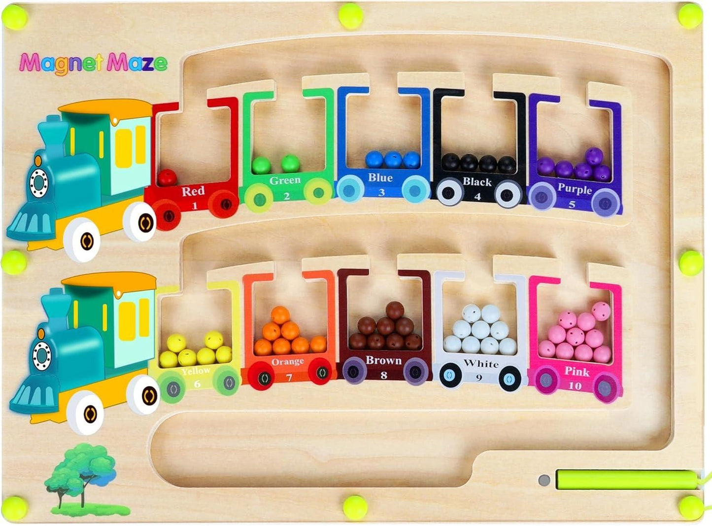 Magnetic Color & Number Maze Montessori