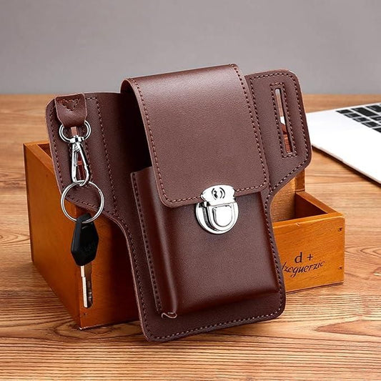 PU Leather Mobile Pouch With Belt Loop