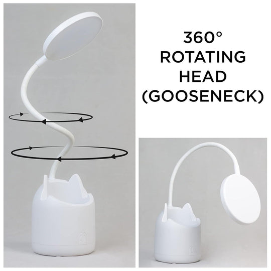 Study Table With Pen Holder - LED Lamp