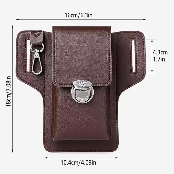 PU Leather Mobile Pouch With Belt Loop
