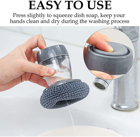 Soap Dispensing Palm Brush (Pack of 2)