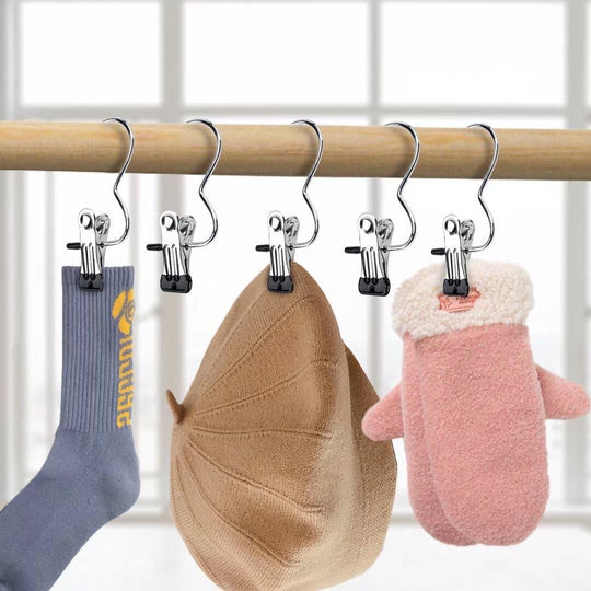 Laundry Hook Hanging Hold Clips (Pack of 10)