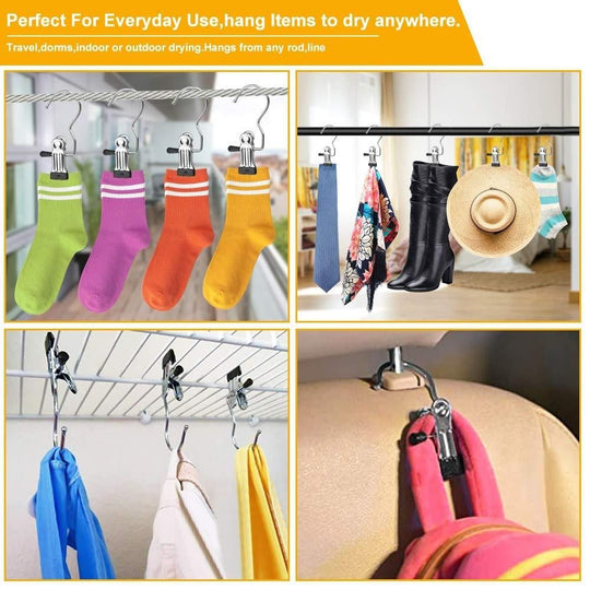 Laundry Hook Hanging Hold Clips (Pack of 10)