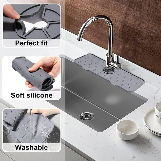 Silicone Faucet Drip Catcher Mat (Pack of 2)