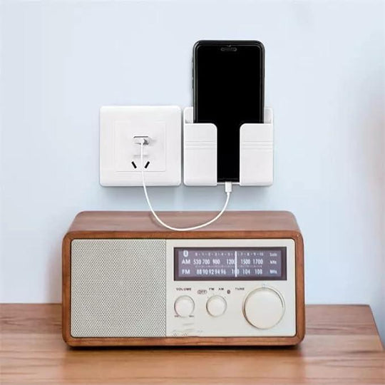 Wall Mounted Mobile Holder with Adhesive Strips – Pack of 4