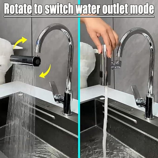 3-in-1 360° Waterfall Faucet Sprayer (with Adapter)