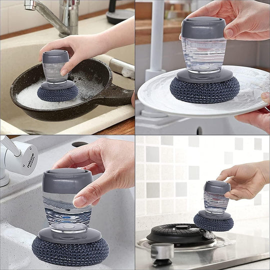 Soap Dispensing Palm Brush (Pack of 2)